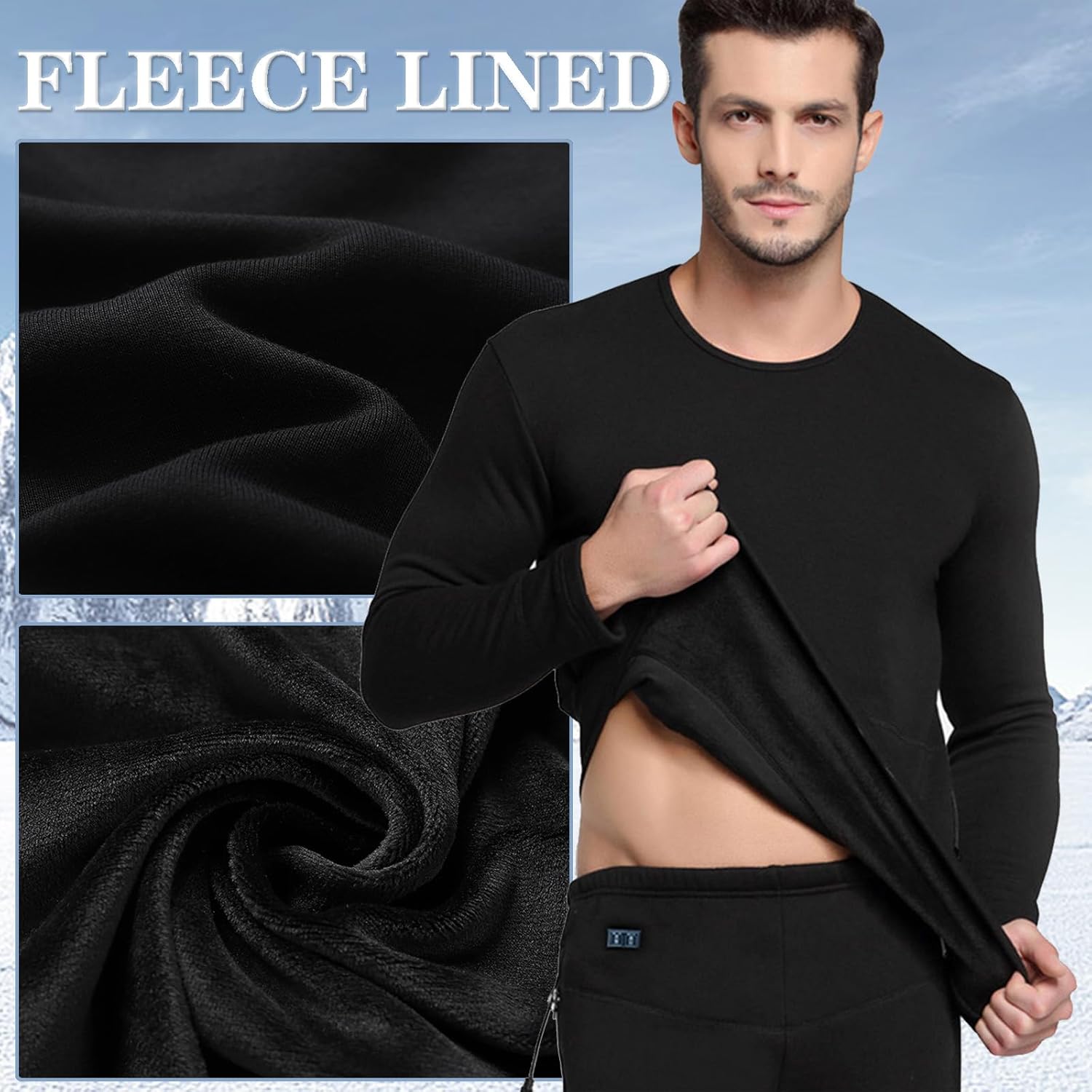 Men Heated Thermal Underwear Set USB Charge 22 Zone Electric Heating Base Layer Top Bottom Set for Women