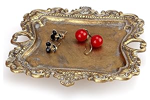 Antique Gold Brass Jewelry Tray