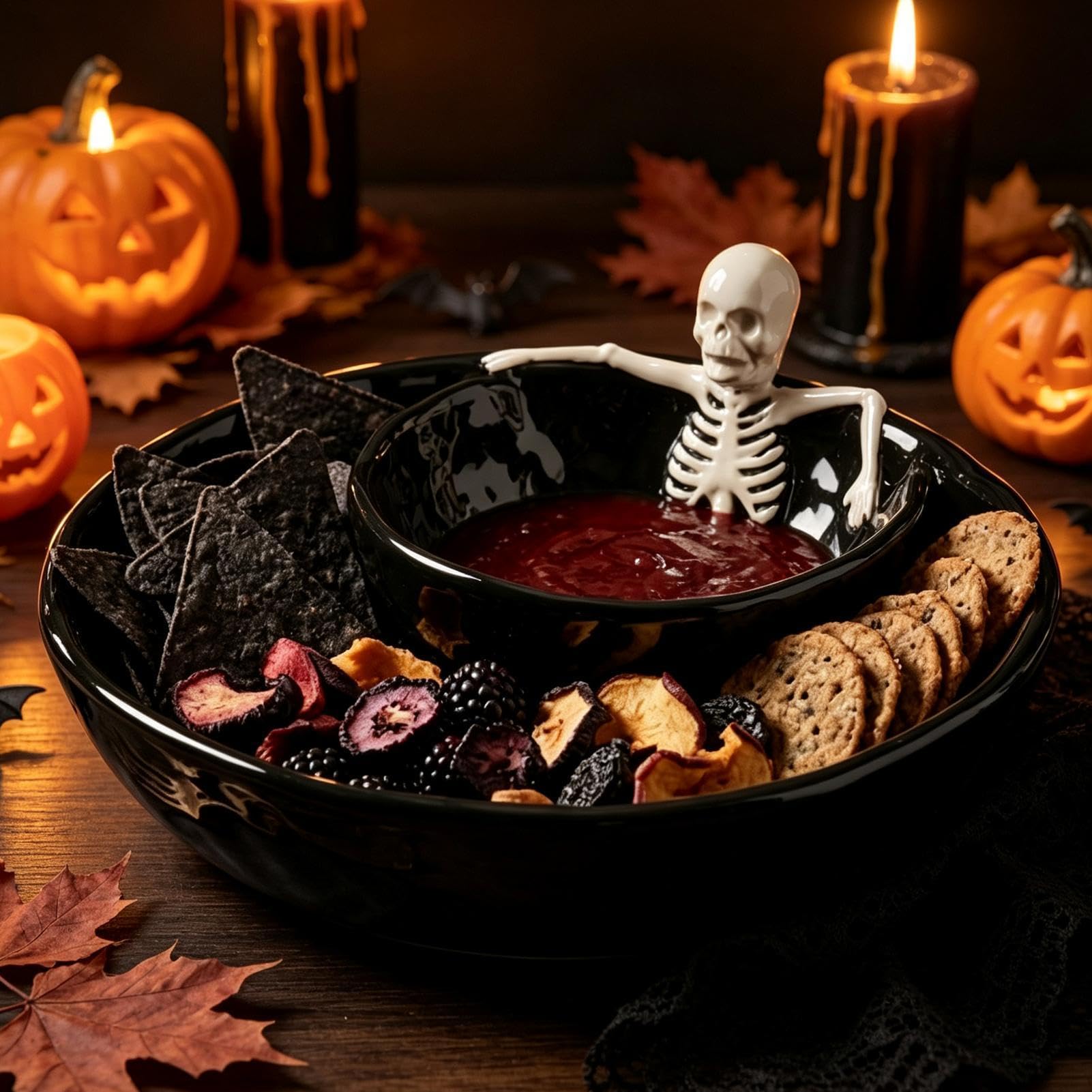 Ciotole per salsa Halloween Teschio Ceramica Piatti Decorativi Spaventosi