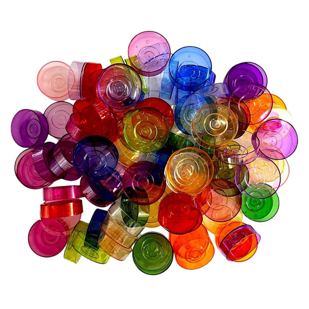 UKIYO INTERNATIONAL® - Tealight Cups Multicolor Polycarbonate Round Shape for Tea Light Candle Making Empty Cup Container (50)-image-48