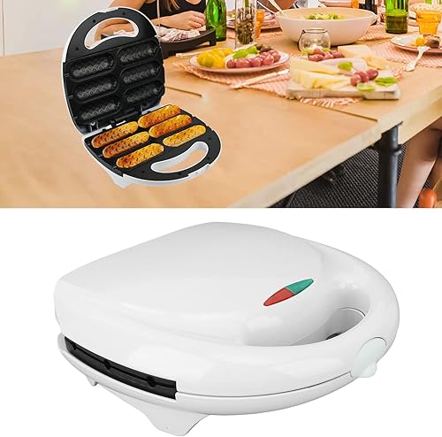 Miniatura 3 de Maíz Dog Maker, 750 W Perfect Hot Dogs on a Stick Cheese Sticks Cake hace 6 mini perros de maíz a la vez, fácil de usar, eléctrico antiadherente