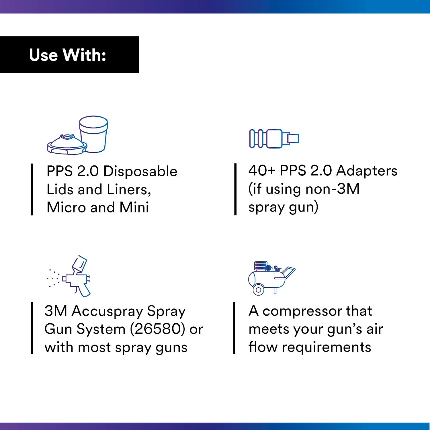 3M PPS 2.0 Spray Gun Cups, 26115, Mini, 6 Ounces, Use with Paint Gun and PPS 2.0 Lids and Liners to Paint Cars, Furniture, House and More, 2 Pack