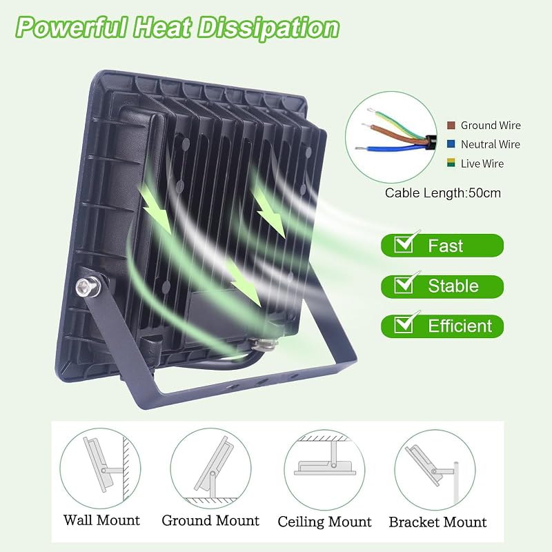 Fosingut 100W LED Reflektor Mozgásérzékelővel - 10000 Lumen Kültéri Lámpa, 6500K, IP66 Vízálló Falvilágítás Garázshoz, Pincéhez, Kerthez