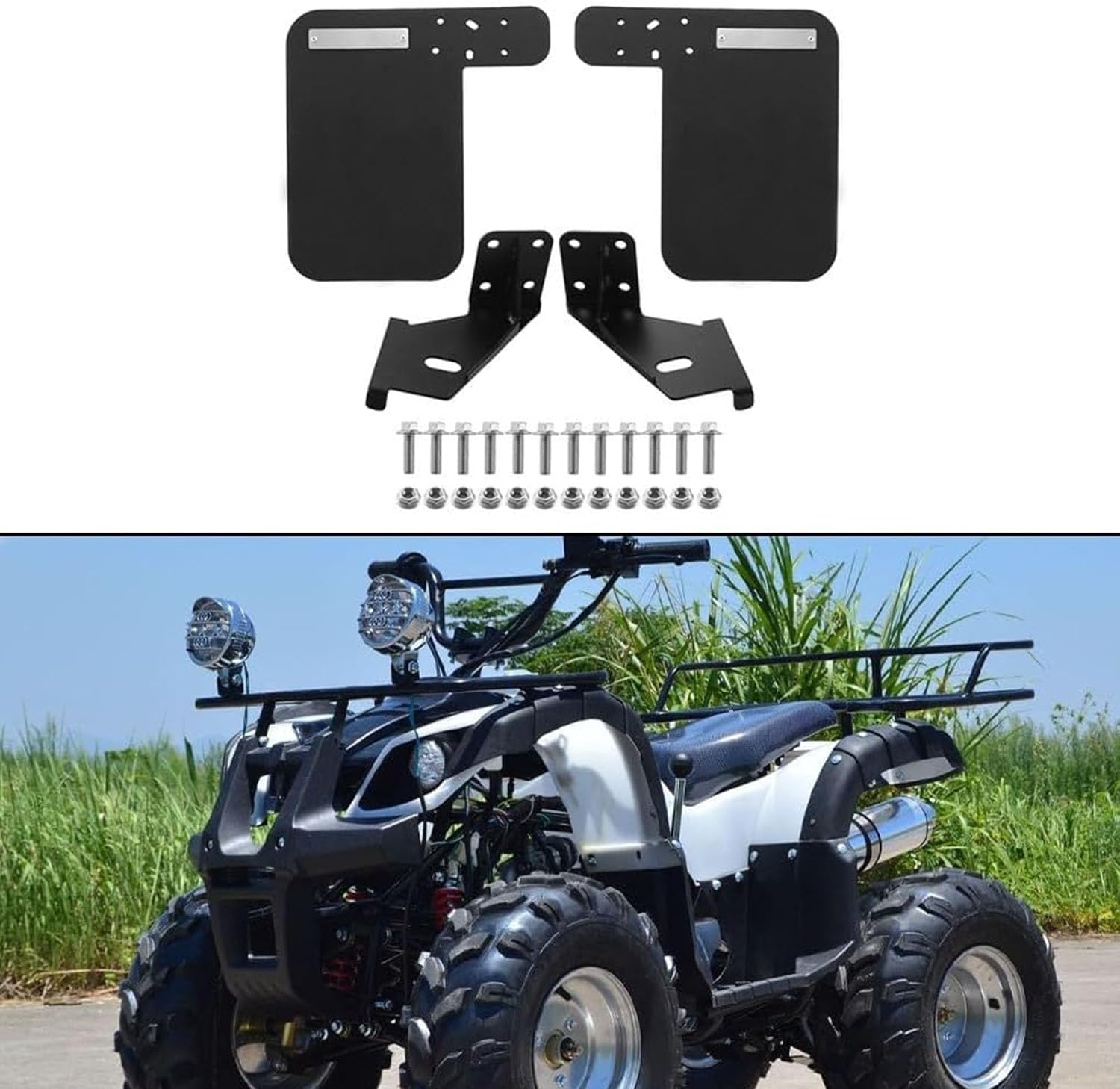 Weather Rear Arm Guard & Mud Flap High Skid Plate & Extension Suitable for XP 1000 Off Road