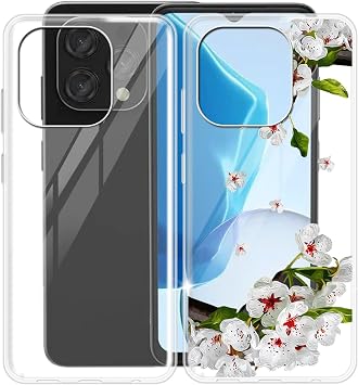 for Doogee N55 Case, Full Body Protection Shockproof Cover Case, Transparent Soft Silicone TPU Back Cover Bumper Phone Case for Doogee N55 6.56"" - [2 Pieces], Clear+XT25
