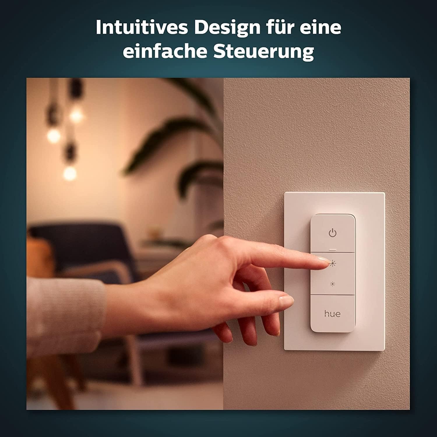 Philips Hue – 2er-Pack Dimmer Switch Weiß (EU/UK) smarter Dimmer zur Steuerung von Leuchten und Lichtszenen, kabelloser Lichtschalter ohne Installation, weiß