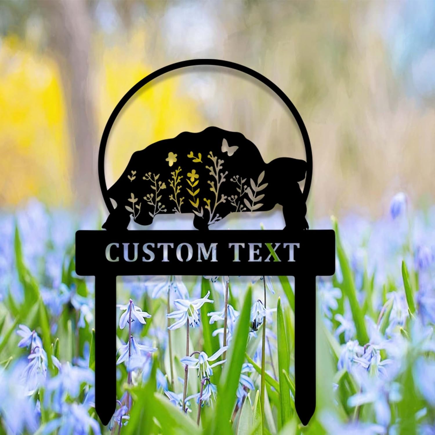 Custom Turtle Memorial Stake Metal Turtle Grave Marker Turtle Garden Sign Decor Remembrance Stake Personalized Turtle Name Yard Stake Loss of Turtle Sympathy Gift