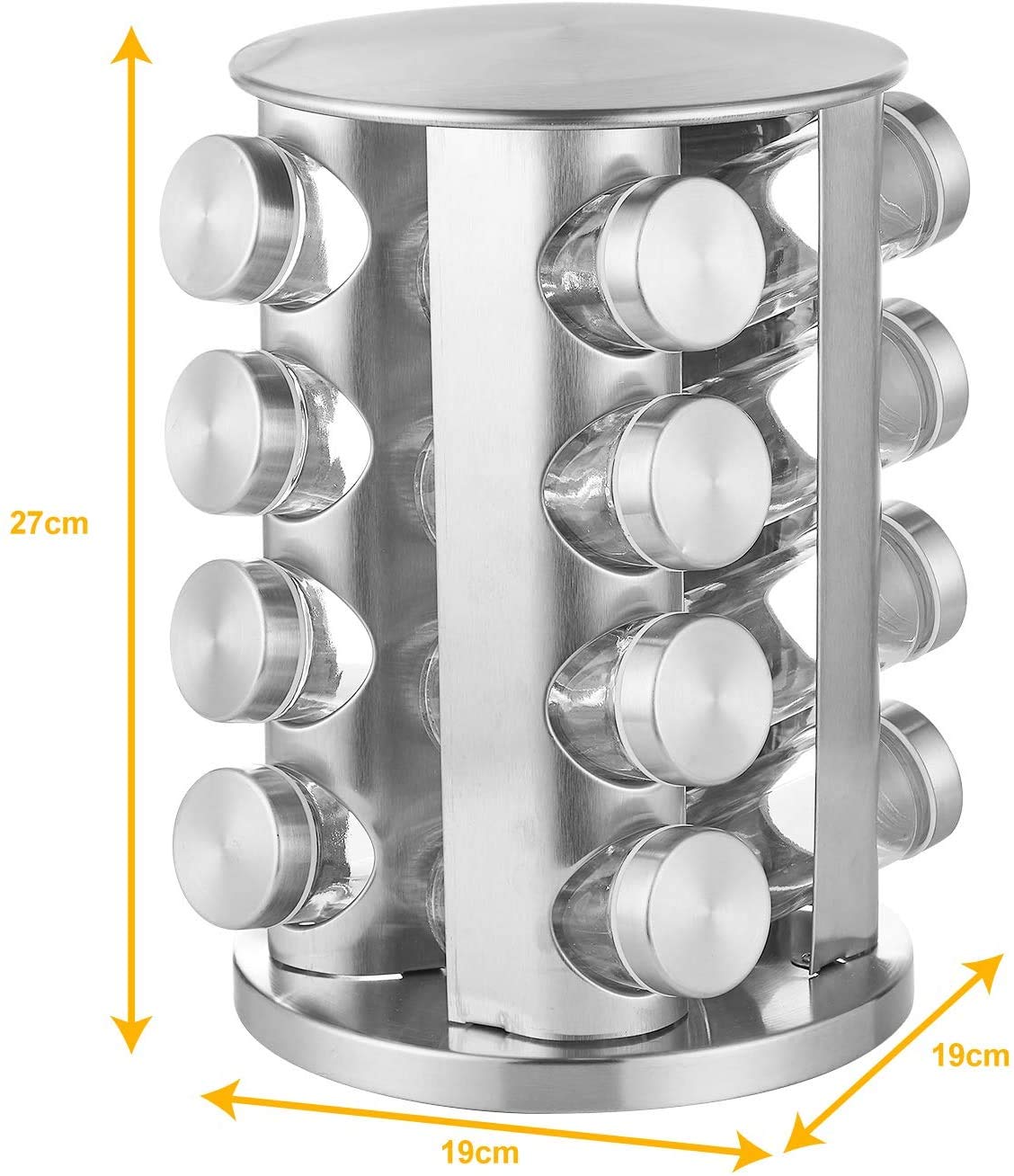 Buy DEFWAY Revolving Spice Racks Organiser Stainless Steel Free