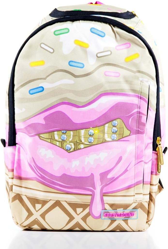 Sprayground Mens Ice Cream Grillz Cupcake Mafia Backpack School Bag