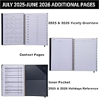 Vista 4 de Agenda diaria 2024-2025, planificador semanal y mensual, planificador de 18 meses de julio de 2024 a diciembre de 2025, agenda calendario 2024-2025