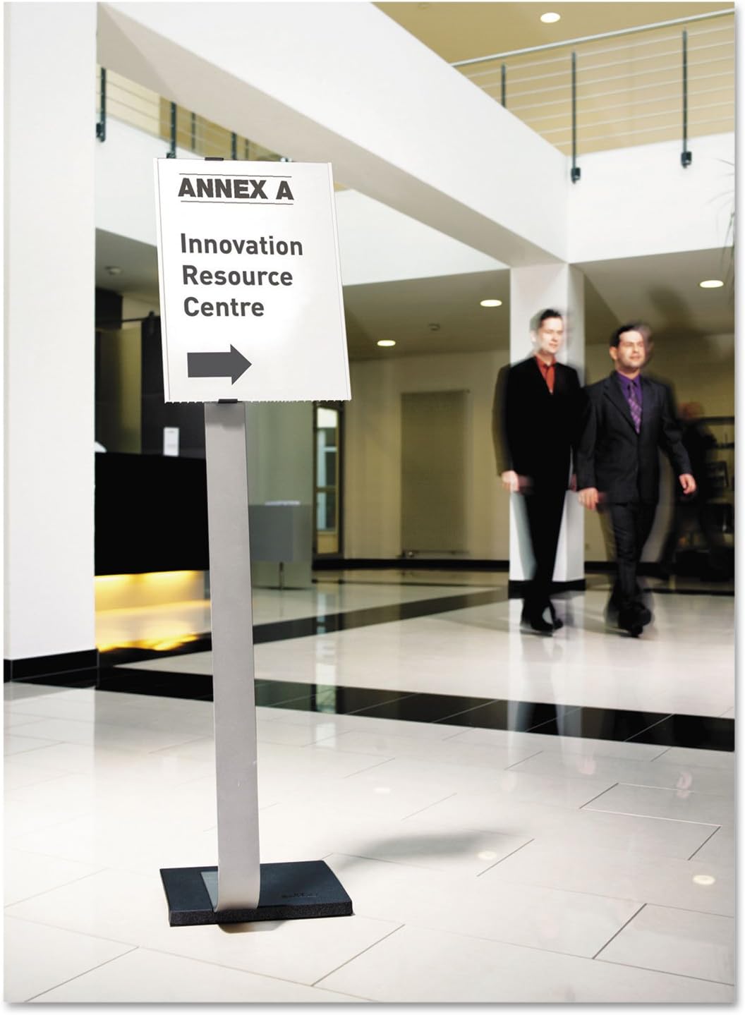 Durable 481523 Infobase Duo Tabloid Size Floor Stand Clear