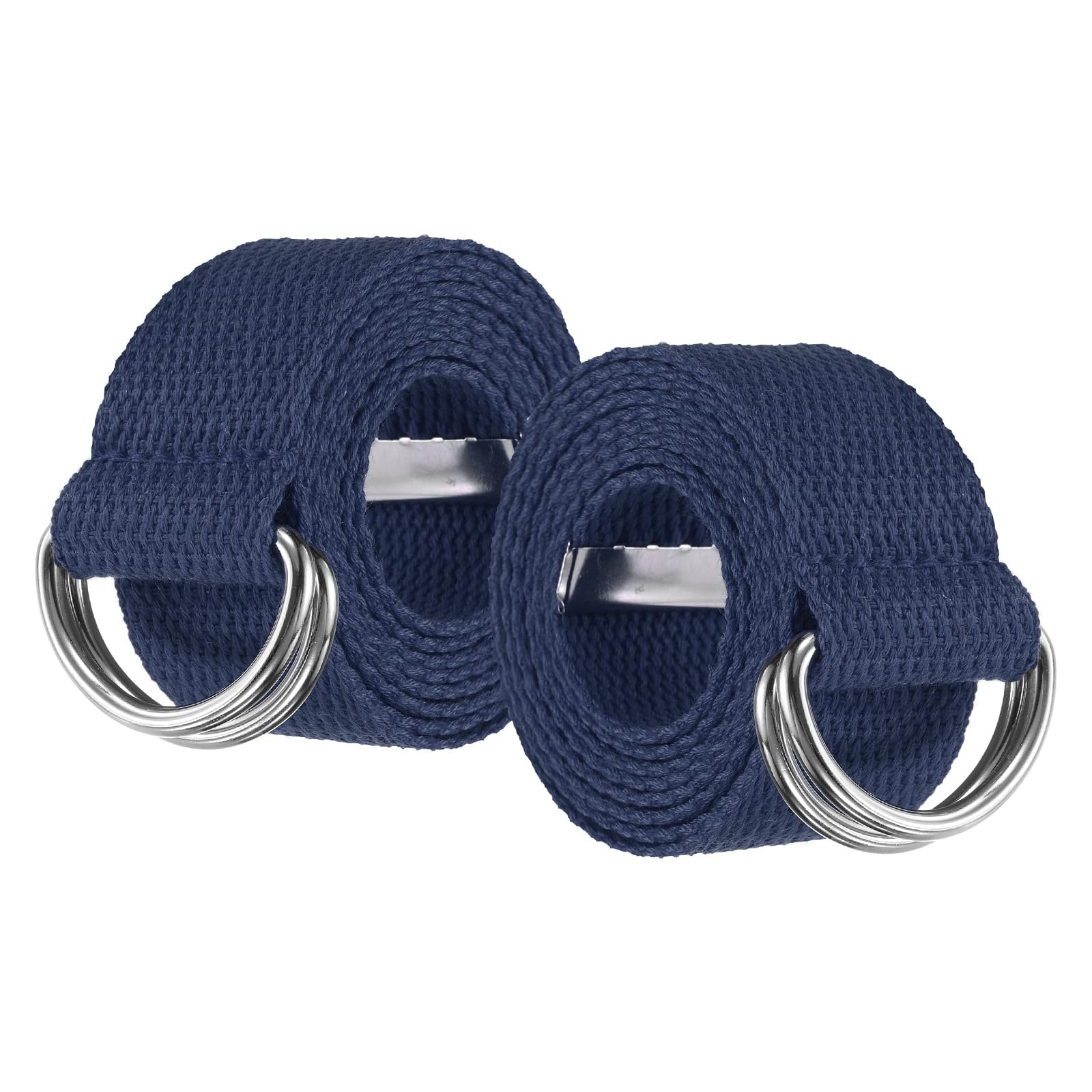 YELARXI Web Football Belt, Men Canvas Belt Web Flag Football D Ring, Adjustable Soccer Replacement Strap 51 Inch & 2 Pcs & Sapphire Blue -Fitting for (Men/Women/Outdoor/Sports/Practise)