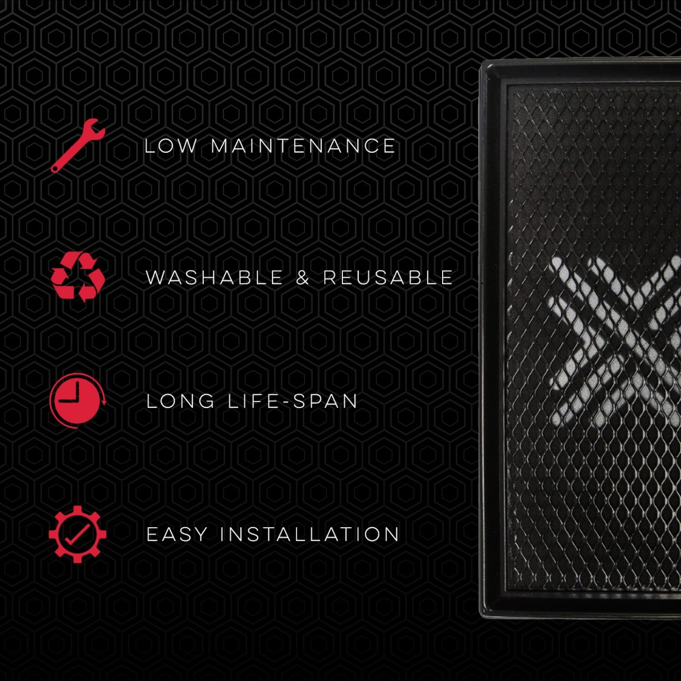 Pipercross Filtro para Audi, PX1806 | Espuma lavable y durable, Respuesta acelerador mejorada, Mayor potencia y par, Fácil instalación y mantenimiento