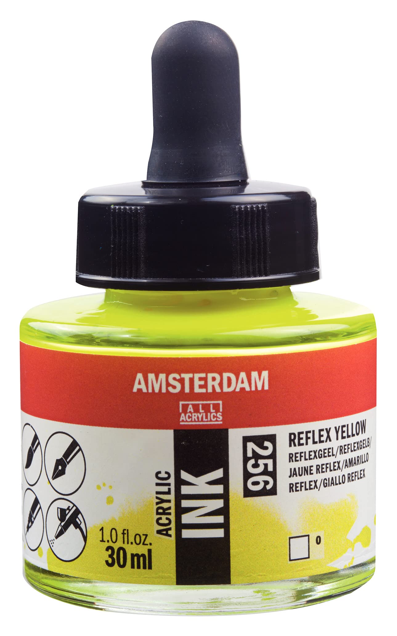 Amsterdam ACRYLC Ink REFLX Yell, Reflex Yellow, One Size