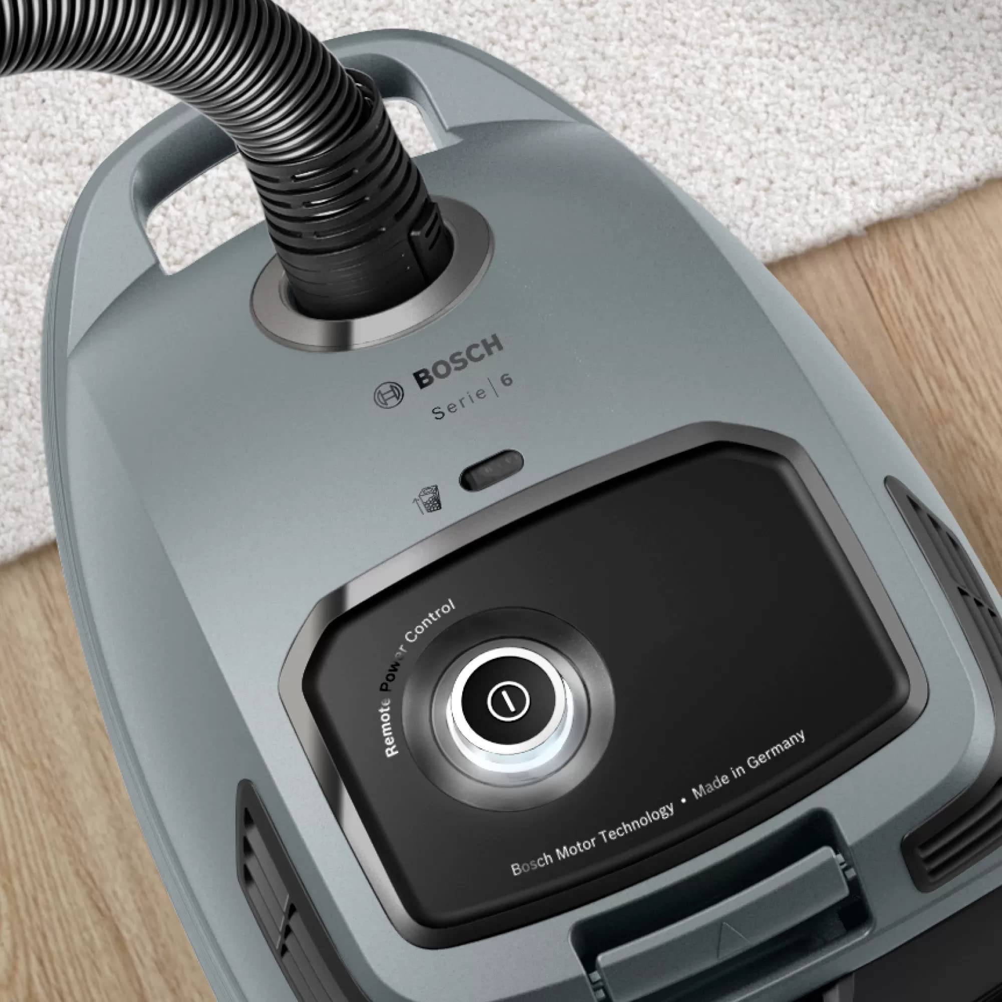 Bosch BGB6X330 - Aspirapolvere con sacchetto, 4 l, 600 W, filtro HEPA 75 dB, cavo da 12 metri, colore: Grigio