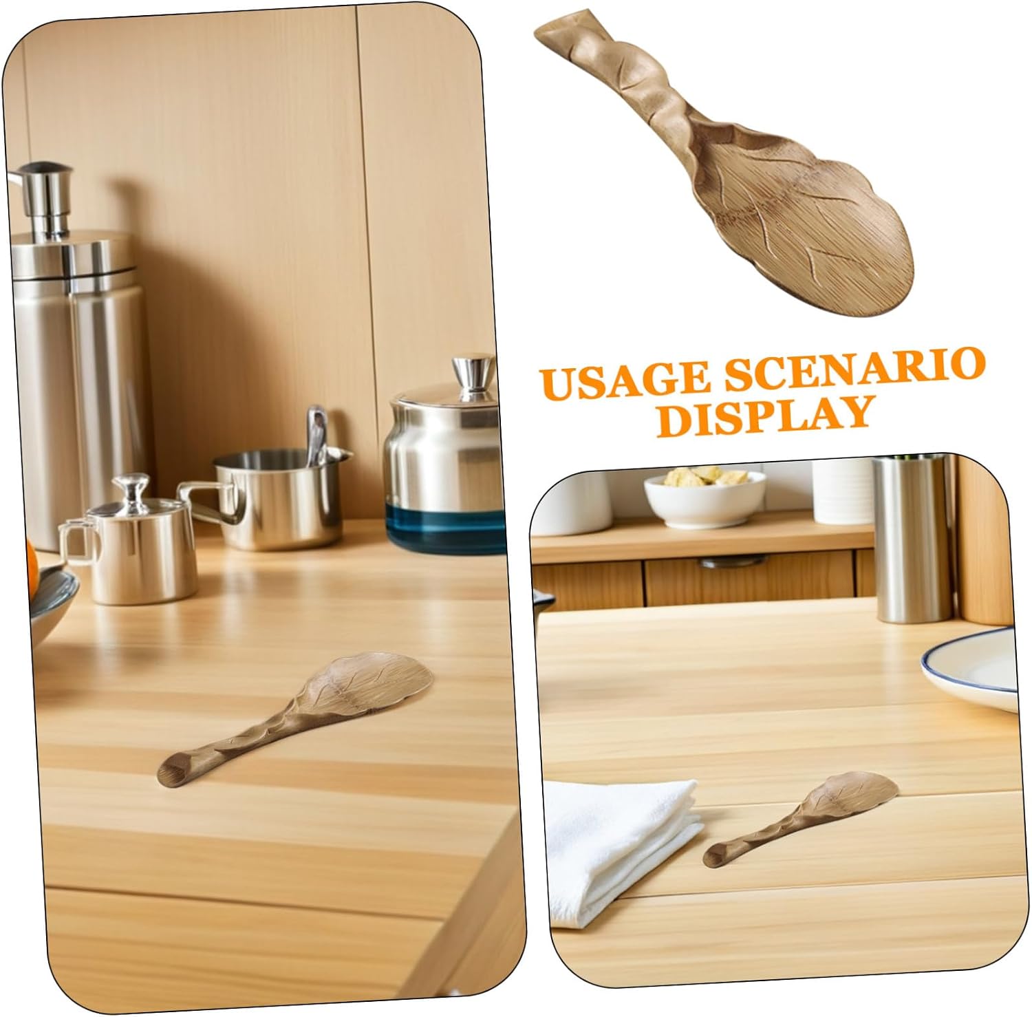 Handcrafted Tea Scoop with Carved Design Natural and Safe Teaware Accessory for Home Tea House Office and Restaurant Use Spoon