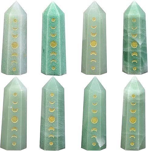 Vista 13 de Nupuyai Piedra de cristal curativo de lapislázuli para meditación de chakras, terapia de reiki, decoración de varita de cristal para oficina en casa