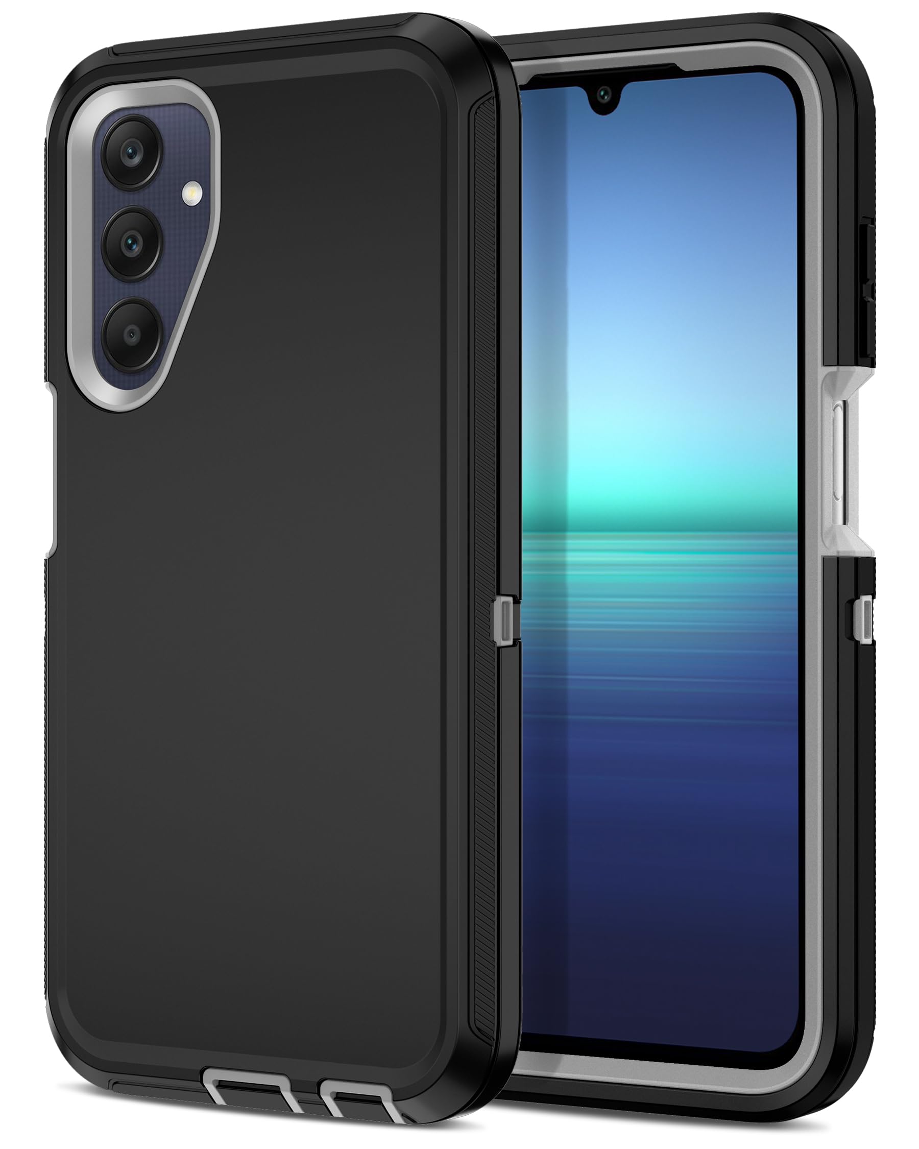 I-HONVA for Samsung Galaxy A25 5G Case Shockproof Dust/Drop Proof 3-Layer Full Body Protection [Without Screen Protector] Rugged Heavy Duty Cover Case