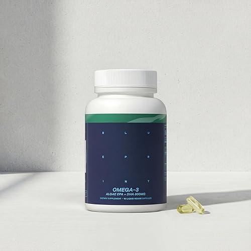 Miniatura 7 de Blueprint Bryan Johnson Omega-3 - Vegan Algae Omega 3 Supplement with EPA/DHA - 800mg Plant-Based for Brain, Heart & Joint Support - High Absorption