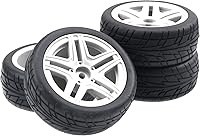 Vista 7 de OD2.75 pulgadas, llantas de cubo hexagonal de 0.47 pulgadas, llantas de nailon y goma compatibles con HSP Tamiya HPI, Kyosho Traxxas WLtoys 1/10