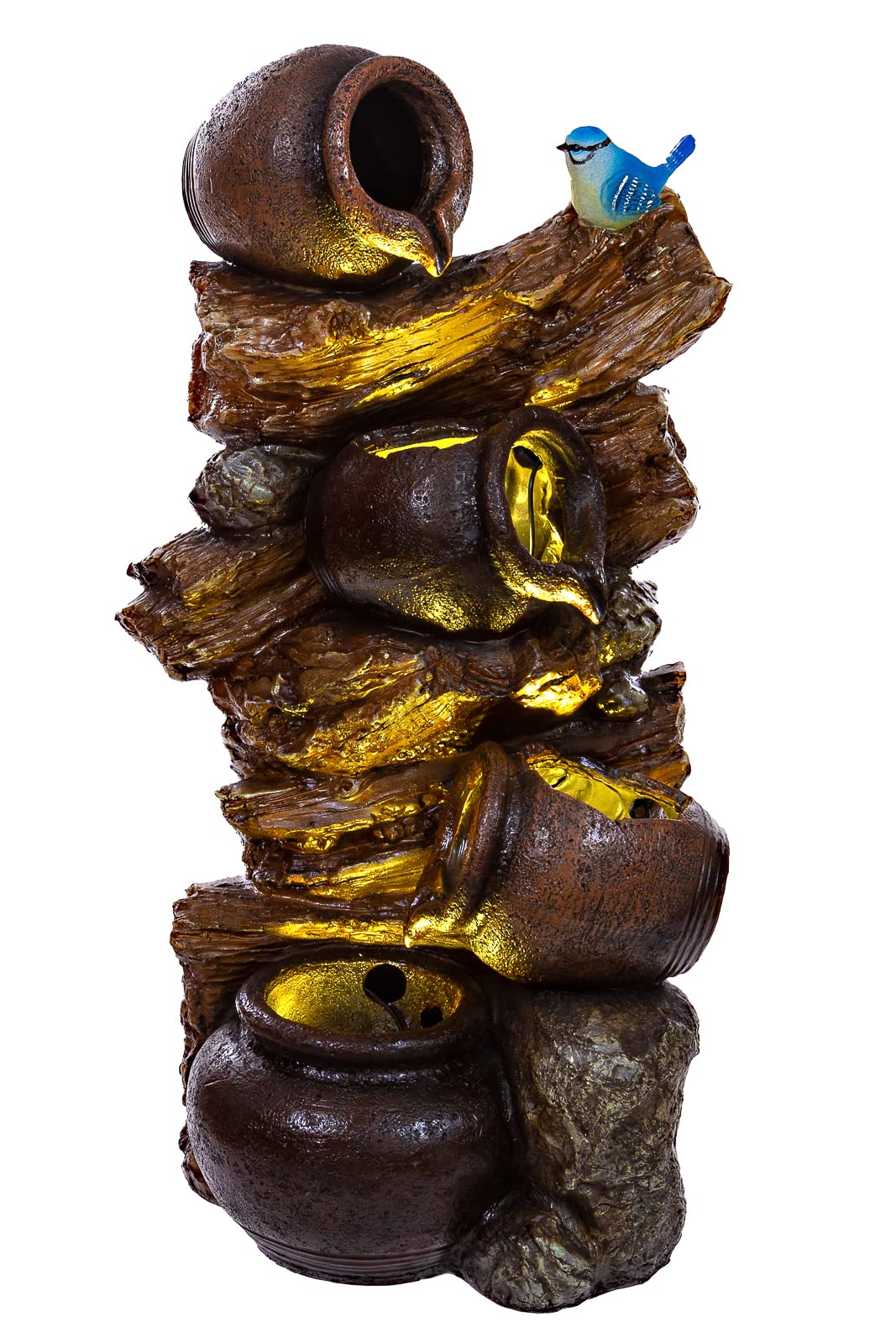 Zimmerbrunnen Mit LED – 33cm Hoch Für Innen & Außen In Frosch-Design