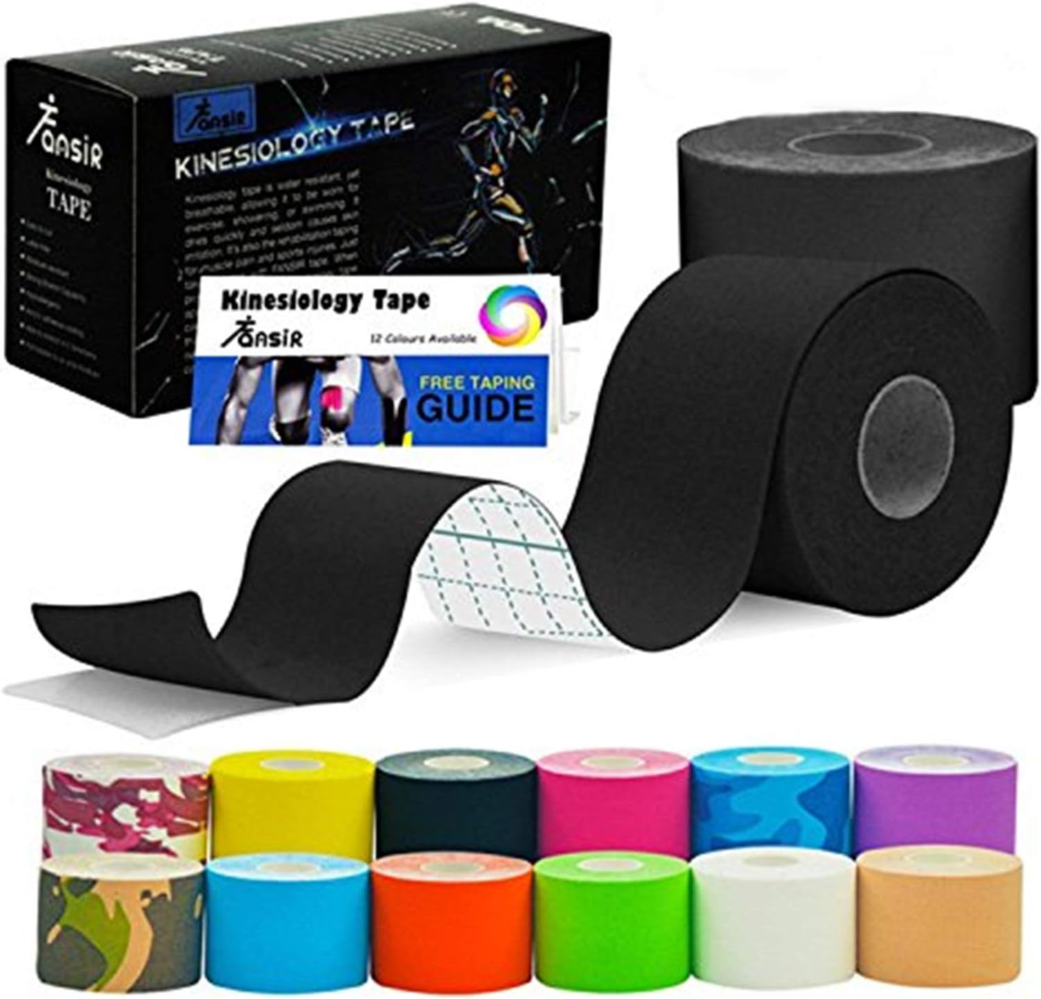 FANSIR Sports Kinesiology Tape Sport Tapes Muscle Tape Elastic