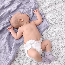 lulumoon Muslin Quilt Blanket, Crib Blanket for Baby and Toddler,47x47 Inches(Purple)