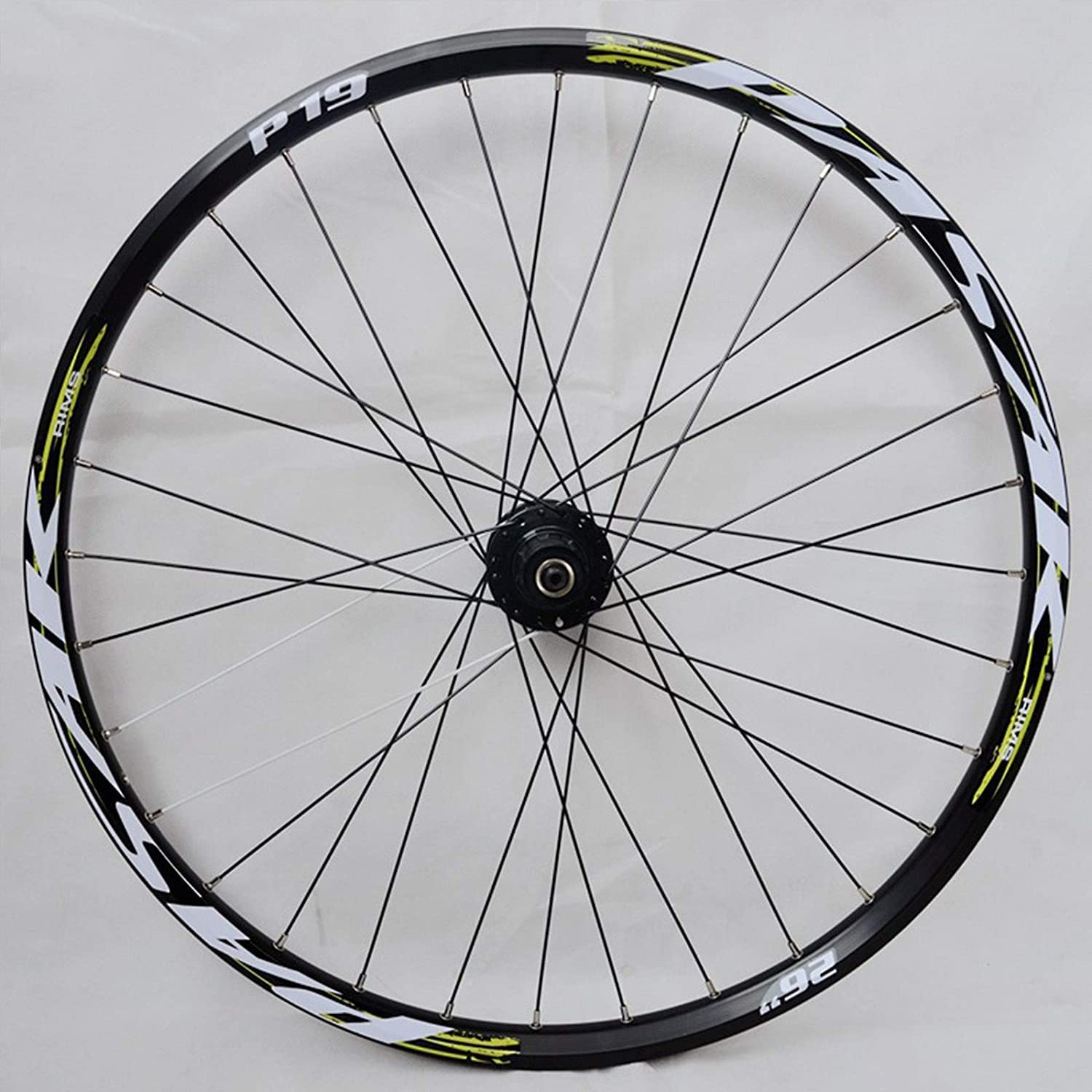 Amdieu Wheelset 26 27.5 29in MTB Ruedas de Bicicleta, 32 Agujeros de aleación Delantero 2 Trasero 4 Palin Rodamiento Palin Frazo de Disco de liberación rápida 7/8/9/10/11 Velocidad Road Wheel