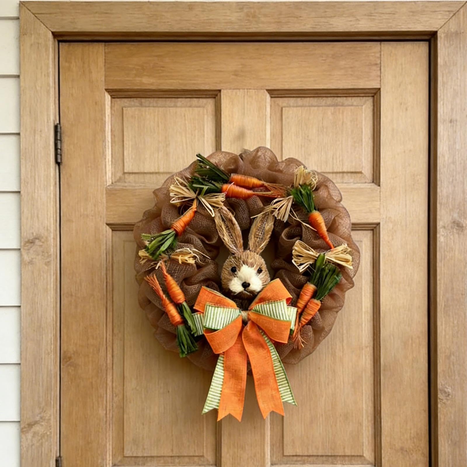 perfk Ghirlanda di Pasqua, Ghirlanda Pasquale Primavera, Decorazione a forma di Coniglio per Porta d'Ingresso, Decorazioni Pasquali da Appendere