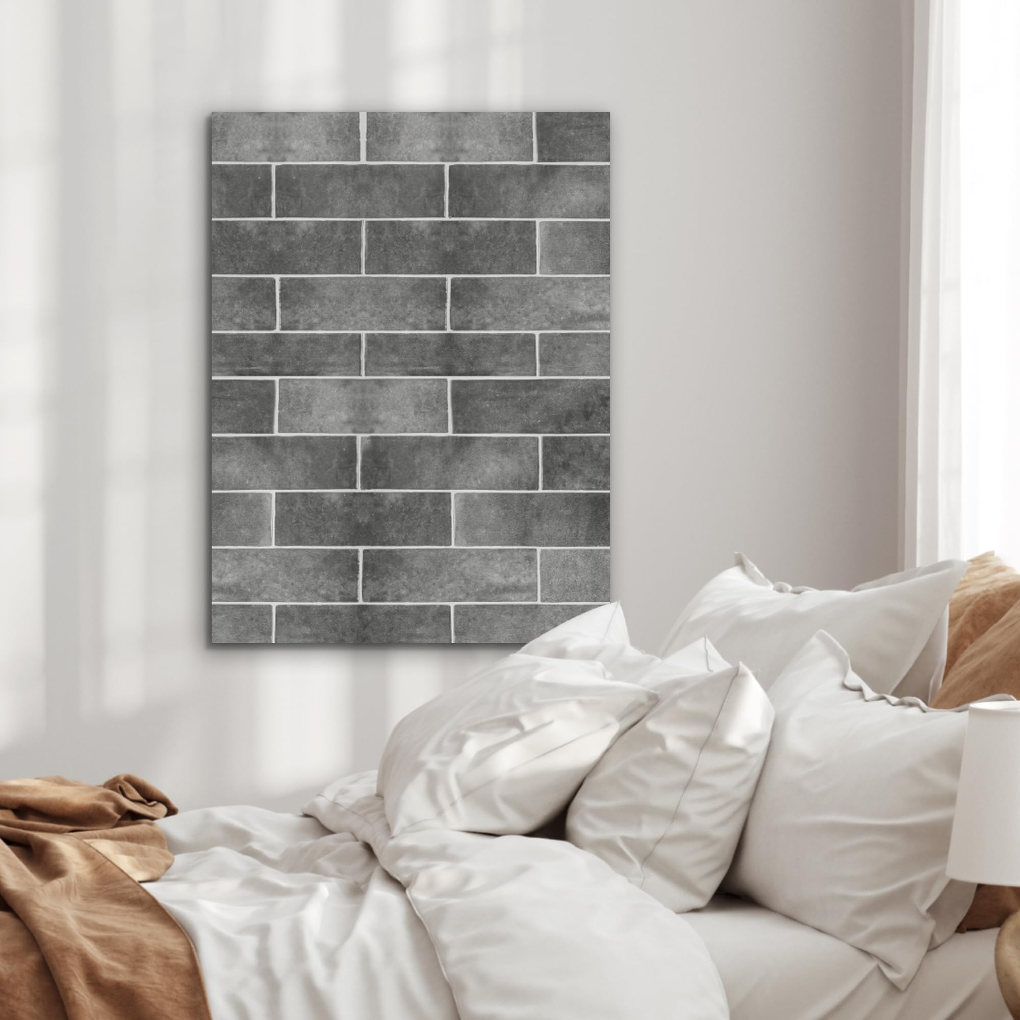 MuchoWow© Paneles Acusticos Decorativos 60x80 cm Acoustic Panel Acustico Decorativo Aislante Insonorizacion Decoracion Habitacion Diseño Moderno InsonorizarAzulejos - Pared - Gris - Negro
