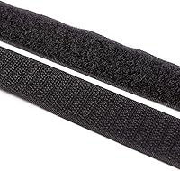 Vista 4 de Cinta de tela de nailon para coser de 1 pulgada de ancho x 32.8 ft de largo, color negro