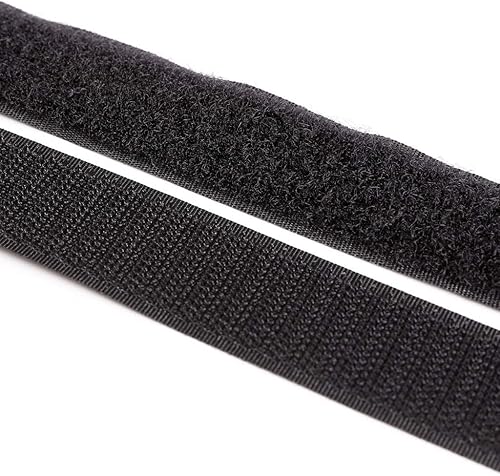 Miniatura 4 de Cinta de tela de nailon para coser de 1 pulgada de ancho x 32.8 ft de largo, color negro