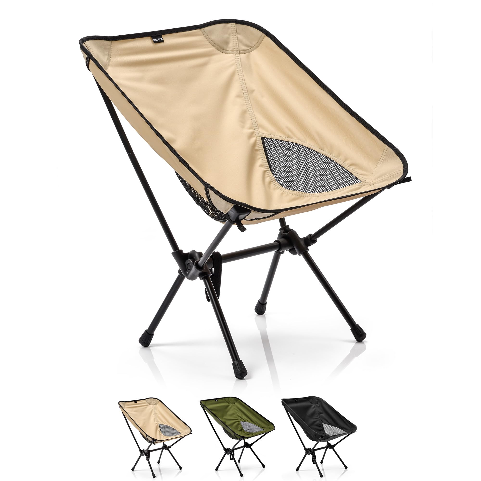 meteor Silla Camping Portátil - Silla Playa Plegable - Acampada Jardin Picnic Senderismo Viajes Pesca - Schelp
