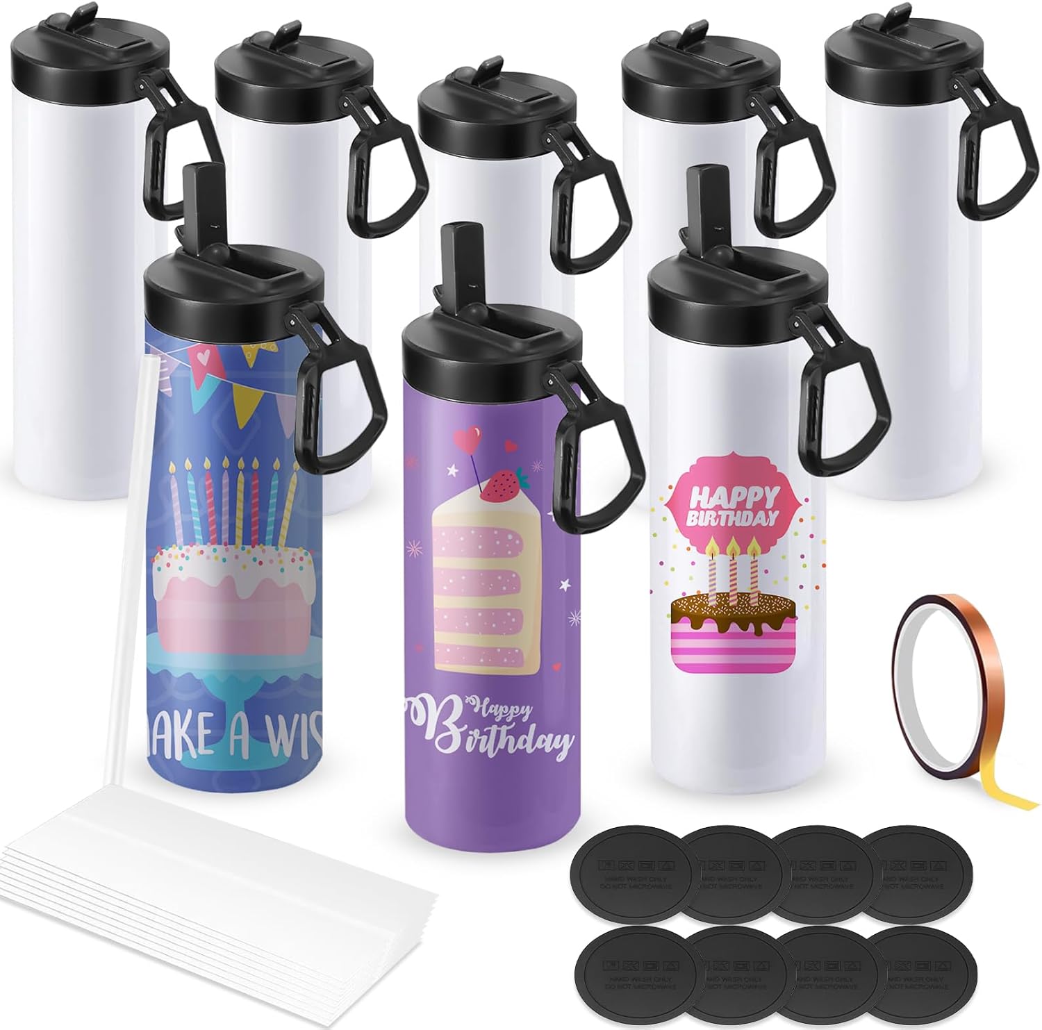 PYD Life Sublimatie Tumblers Blanks Cups Waterfles Wit 20oz Skinny