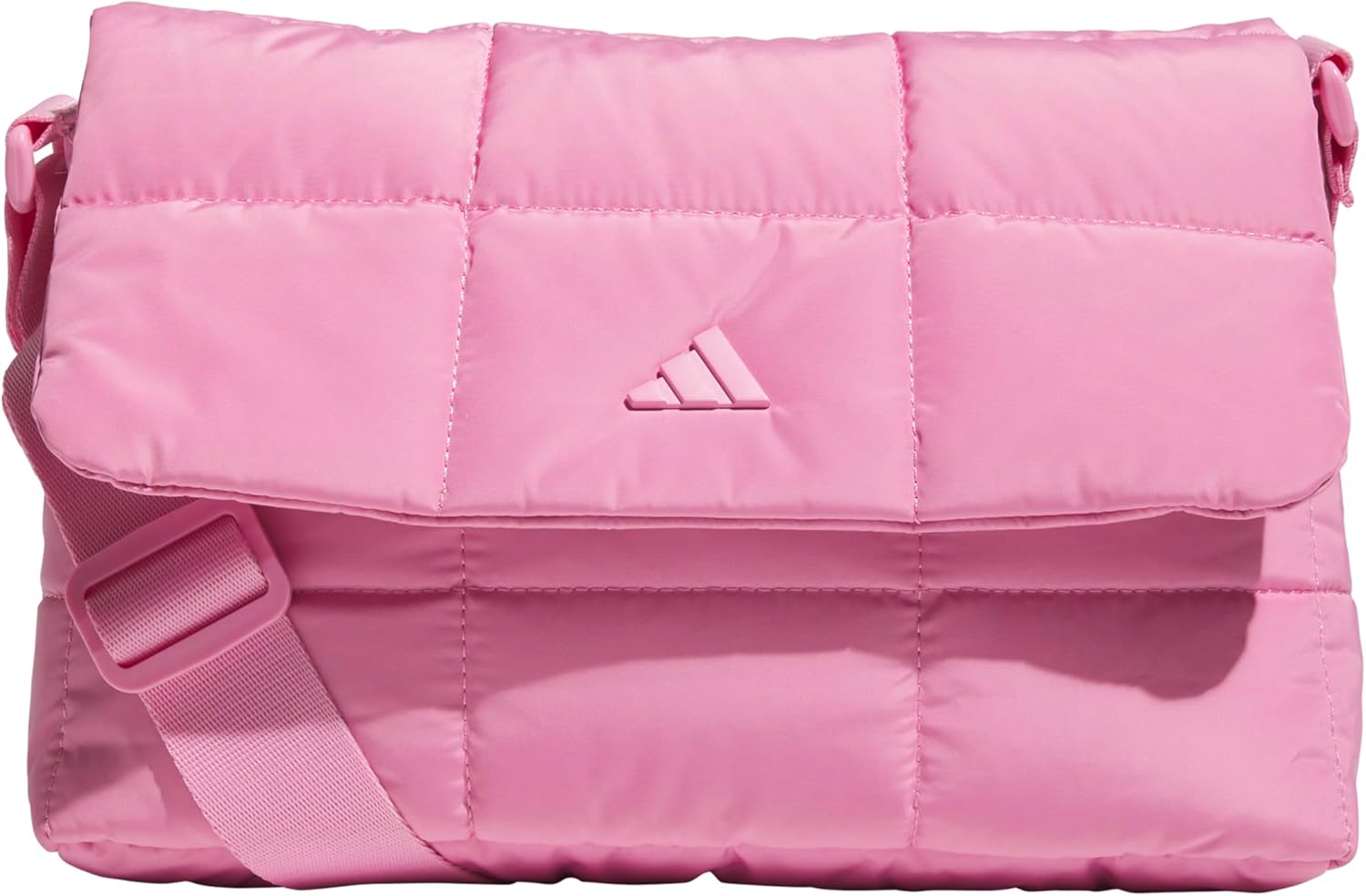 adidas Unisex Quilted Crossbody Bag – Soft Cushioned Puffer Purse, Foldover