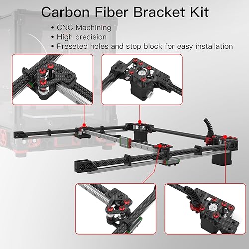 Miniatura 6 de Voron - Juego completo de tubos de fibra de carbono 2.4 R2 + soporte, actualización para kit de marco de impresora 3D Voron2.4, actualización de