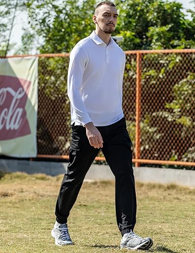 Miniatura 3 de NAVISKIN Camisas polo para hombre, de secado rápido, UPF 50, manga larga y corta, que absorben la humedad