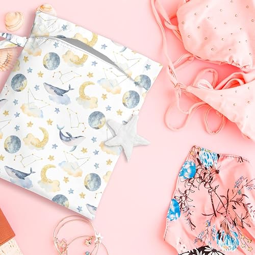 Miniatura 5 de Bolsa húmeda, bolsa húmeda y seca, bolsa húmeda para traje de baño, viajes, playa, piscina, pañales, ropa sucia de yoga, gimnasio, bolsa de