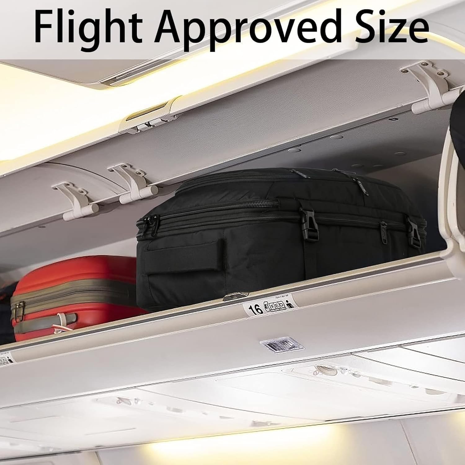 Vancropak 35L Carry on Bags for Airplanes, Luggage Backpack for Travel, Flight Approved Travel Bag for Men & Women, Water Resistant Suitcase Backpack Weekender Business Daypack Overnight Bag, Black