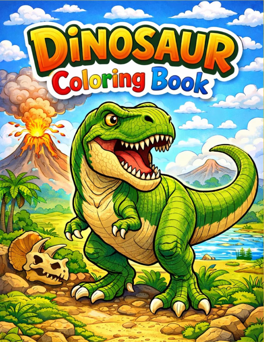 Dinosaur Coloring Book: An Educational Coloring Book Featuring Tyrannosaurus Rex, Triceratops, Spinosaurus, Plateosaurus, Argentinosaurus, Gallimimus, ... Dreadnoughtus, Protoceratops, and Many More