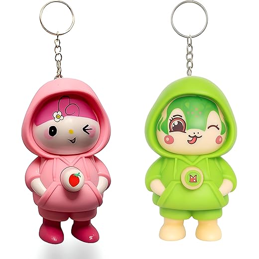 Cute Toy Face Changing Keychain 2pcs