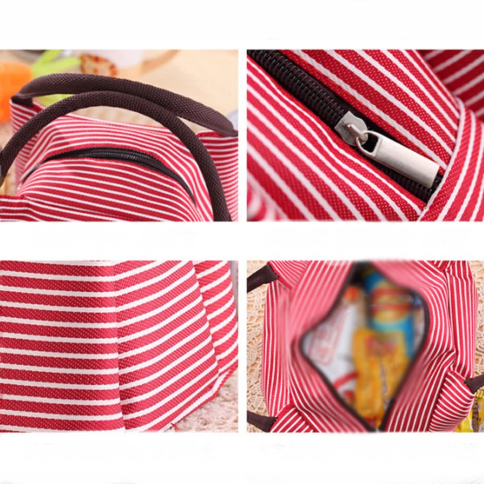 Bolsa de Almuerzo aislada, Bolsa de Almuerzo a Rayas, Bolsa isotérmica para Mujer, Bolsas térmicas para Alimentos empaquetados, Bolsa térmica para Almuerzo, Bolsa para r