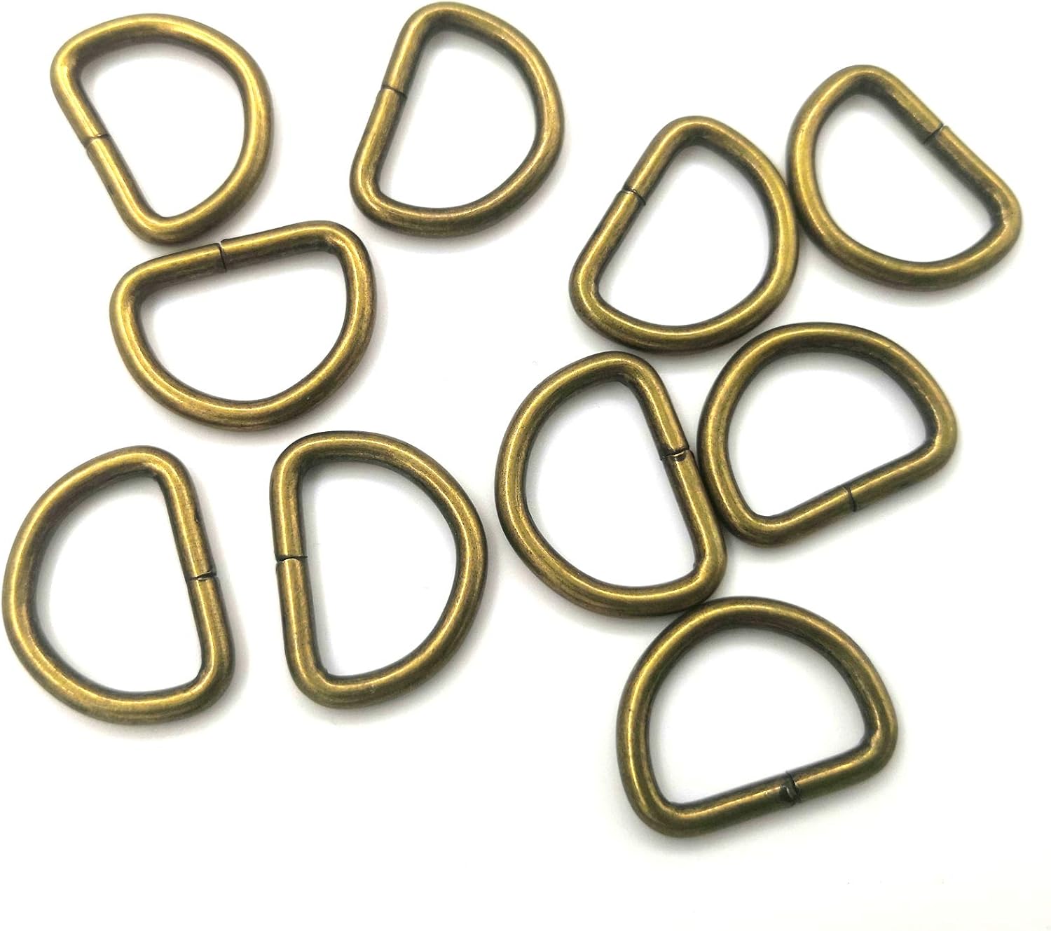 Metal D Ring Non Welded D-Rings Assorted 0.39 Inch, 0.5 Inch, 0.63 Inch, 0.75 Inch, 1 Inch (100 Pack) - Image 5