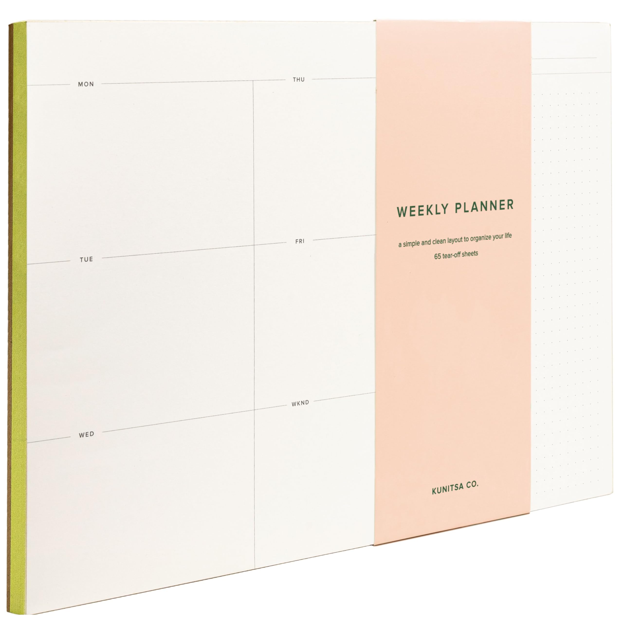 Daily and Weekly To-Do List Notepad โ Desk Pad for Work and Study, Lime, 11.7x8.3 Inches โ image 1