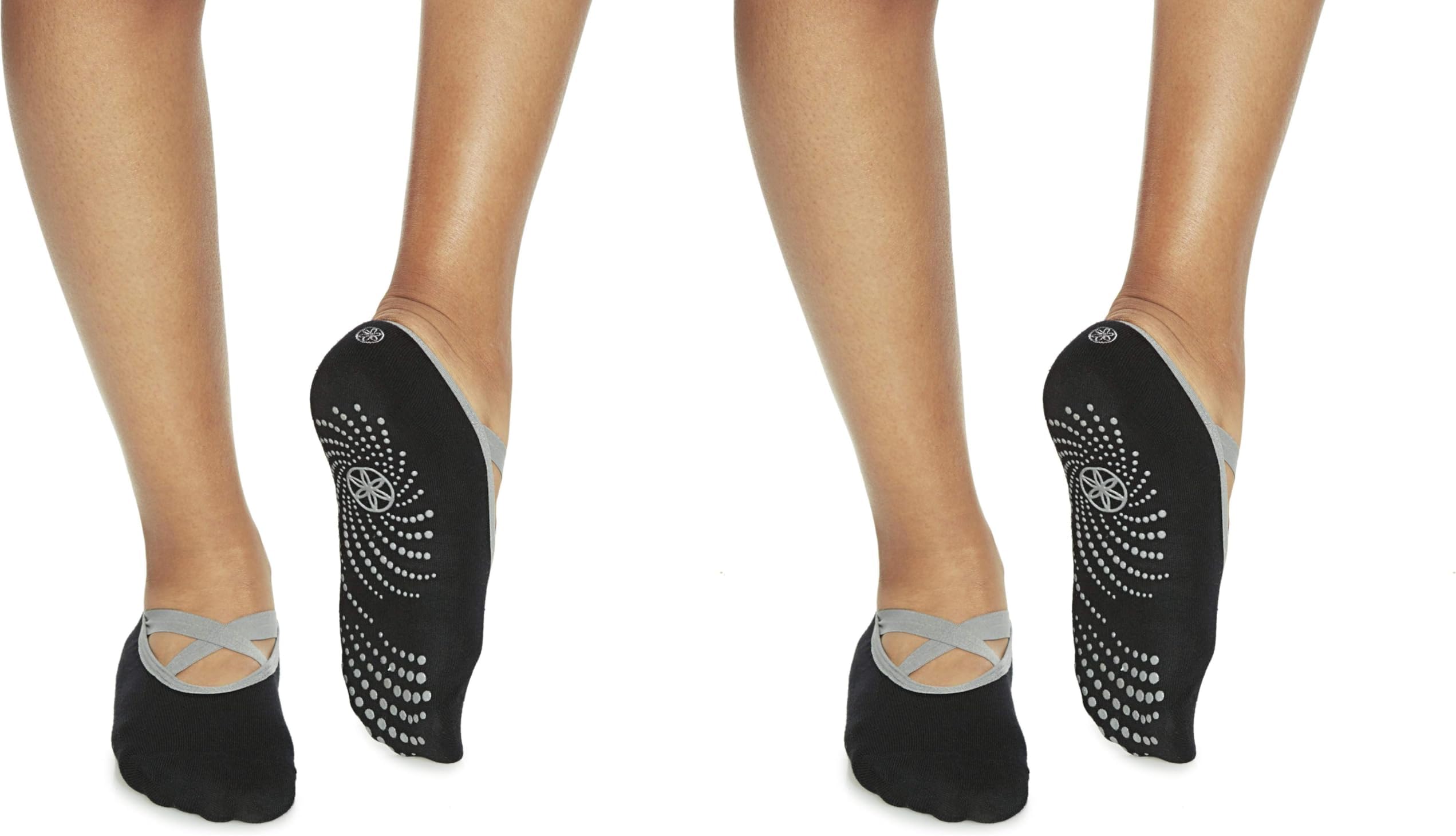 Gaiam Grippy Yoga Socks with Non-Slip Grip for Women – Barre, Pilates & Hot Yoga at Home for Added Balance and Stability | Single Pair, 2-Pack & 3-Pack