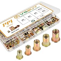 Vista 9 de 8 piezas de tuerca de remache de 1/2-13UNC, 304 de acero inoxidable, inserto roscado, cuerpo moleteado (VG30520)