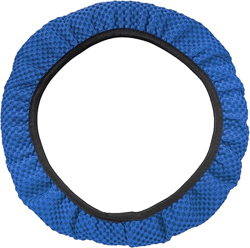 X AUTOHAUX Funda universal elástica para volante, antideslizante, transpirable, microfibra de seda de hielo, protector interior de rueda para