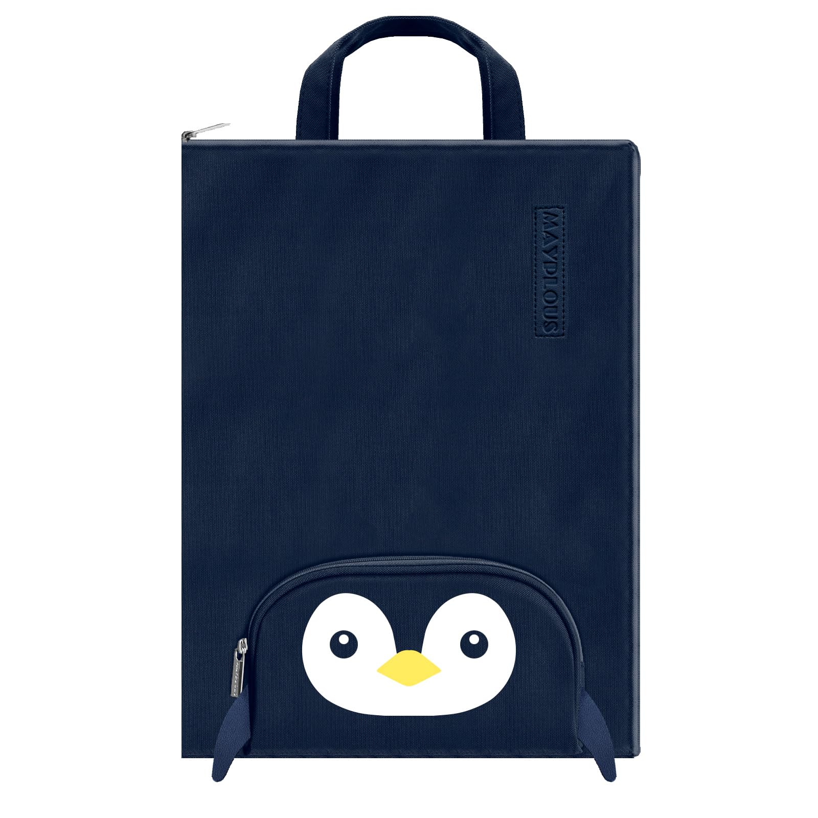 Borsa portadocumenti A4, borsa portadocumenti portatile, cartella portadocumenti con cerniera, con manico, custodia per il trasporto di documenti, grande borsa portadocumenti 37x27cm (Penguin)