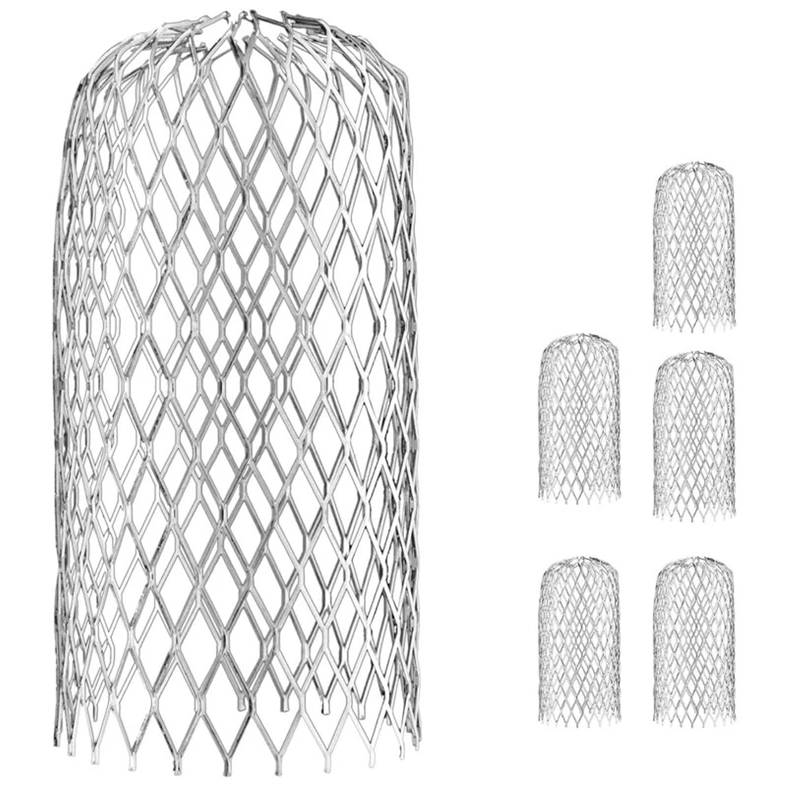 12 Uds protector de canalón filtro aluminio expandible bajante for detener hojas bloqueadas para Canalones