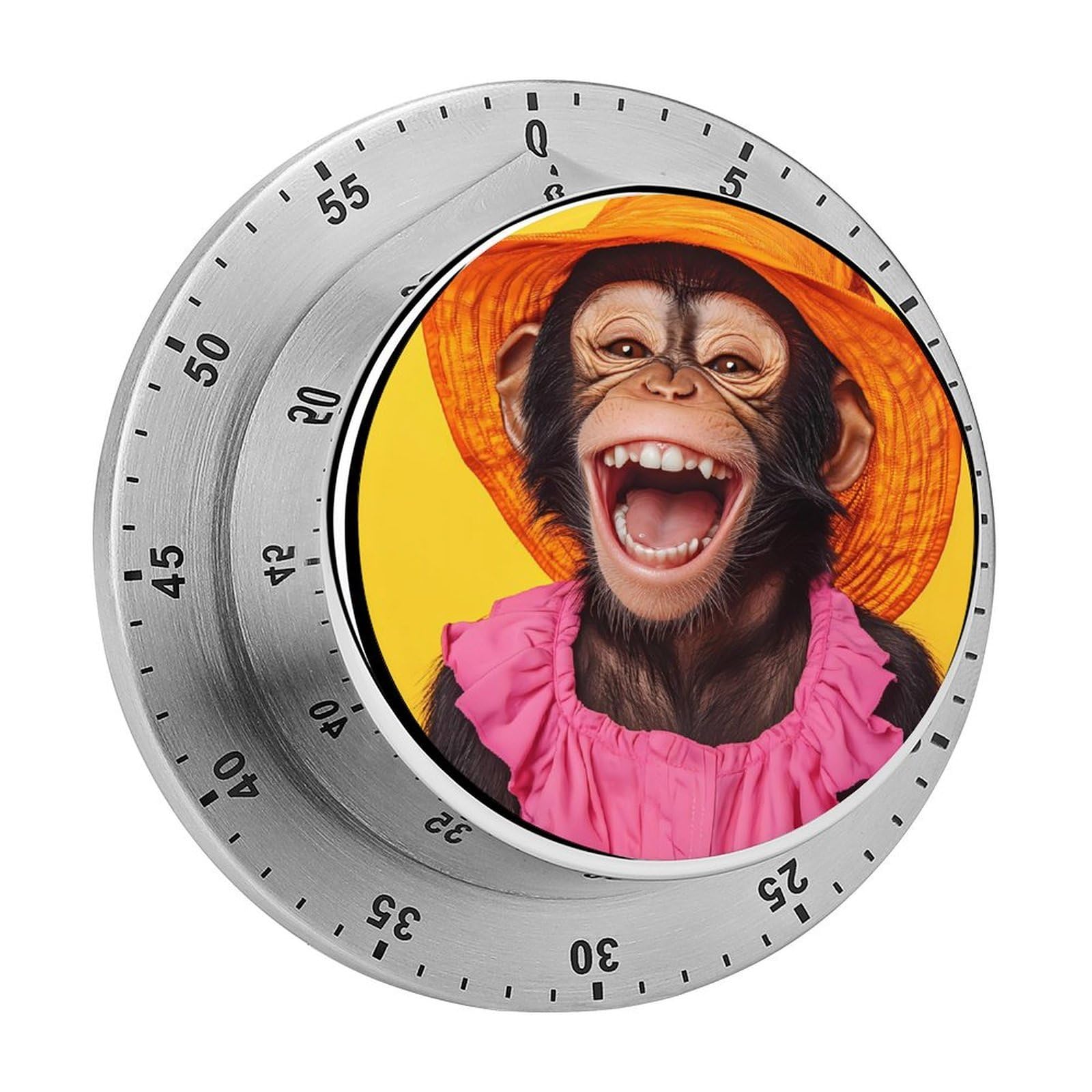 A Happy Monkey Magnetic Timer for Kitchen Cooking Productivity Stainless Steel Timers with Alarm